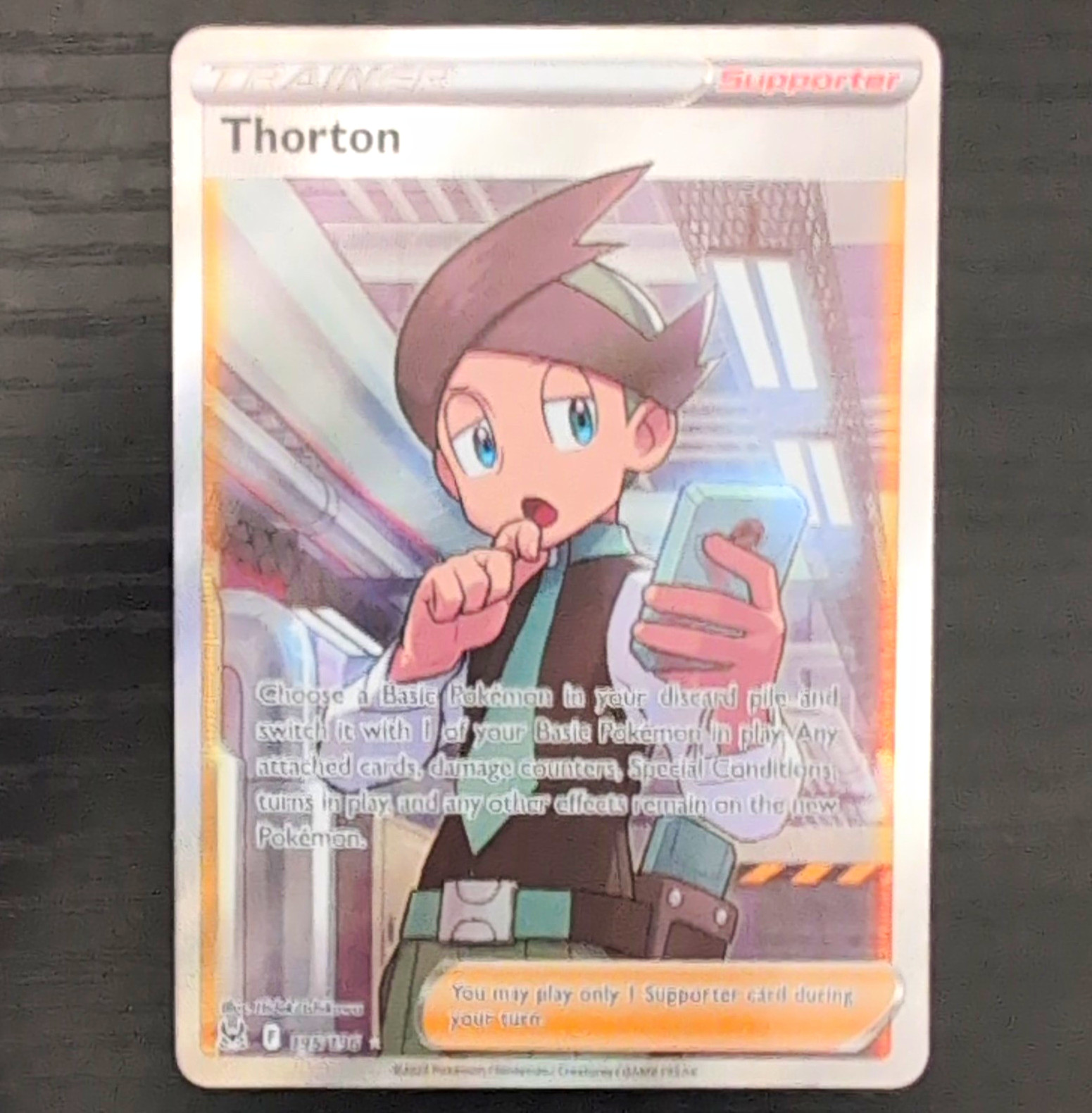 Thorton (Full Art) 195/195 Swsh11: Lost Origins Holo Trainer Supporter