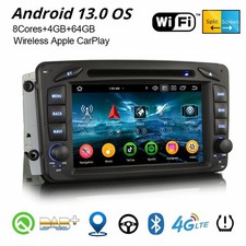 CarPlay Android 14 64GB Autoradio Navi Mercedes Classe A/C/CLK/G W203 W209 Viano