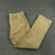 Wrangler Jeans Mens 38x32 Brown Cowboy Cut Straight Leg Denim Workwear