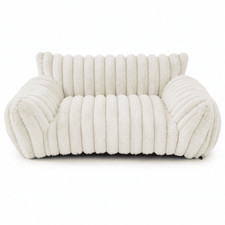 Premium Fluffy Cat Couch - Soft Corduroy Pet Bed with Washable Cover