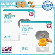 40 bags Munchkin  Arm  Hammer  Snap, Seal  Toss Diaper Pail Bag Refills