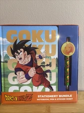 Dragon Ball Z Goku Stationary Notebook Pen Sticker Set NEW