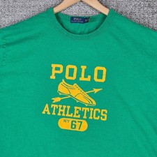 Polo Ralph Lauren Mens Green Polo Athletics NY 67 Graphic T-Shirt Size 4XLT