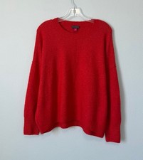 Vince Camuto Long Sleeve Crew Neck Pullover Red Sweater Women's Size L