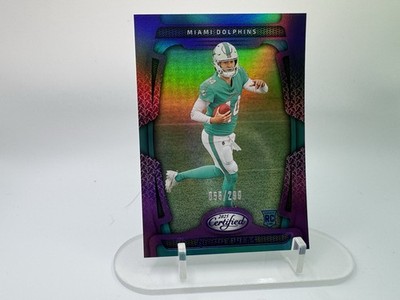 Panini 2025 Certified Rookies Quinn Ewers #111 Mirror Purple /299 Dolphins