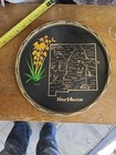 VINTAGE MCM Black State Tin Collectible Plate NEW MEXICO Decor As-Is Rare Find — photo 2