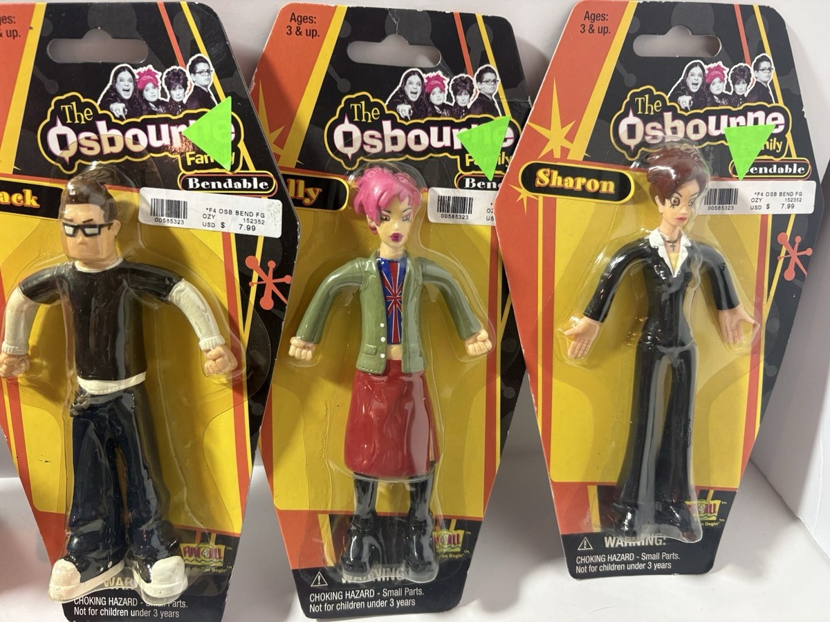 The Osbournes Bendable 4 Pack フィギュア The Osbourne Family Vintage 2002 Toy Lot Fun4All Ozzy Sharon Kelly