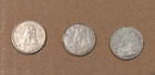 Three Canada Dimes 10 Cent Silver 1963 1968 Queen Elizabeth II