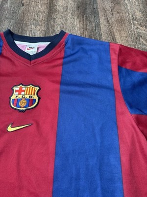 Vintage FC Barcelona Jersey Nike 2000 - 2001 Home Shirt L Barça