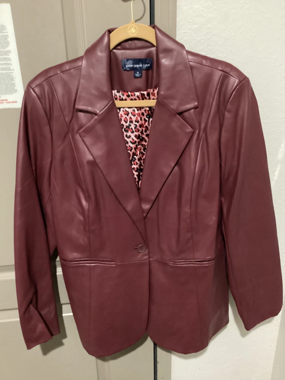 Susan Graver QVC Style Jacket - Burgundy -X- Large