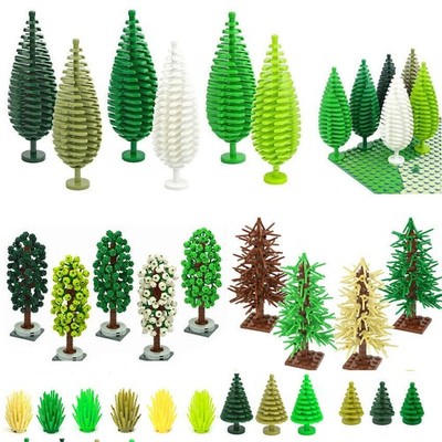 Tree Pine Palm Spruce Cedar Cherry Bloom Bush Christmas Building Block for LEGO