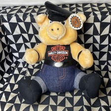 Harley Davidson Motorcycle Hog Biker Pig 10 Inch Plush Stuffed Animal 1998 Tags
