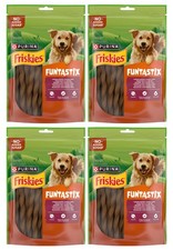 4 FRISKIES Funtastix Low Fat Bacon Cheese Dog Treats with Vitamins 175g 6.1oz