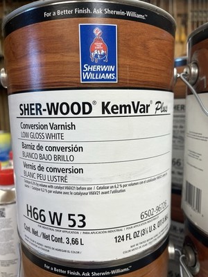 Sherwin Williams Sher-Wood KemVar Plus Conversion Varnish/Liw Gloss White/Gallon