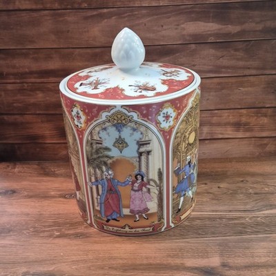 Fairy Tale Arzberg Ceramic & Porcelain Canister Jar with Lid. Lebkuchen Schmidt