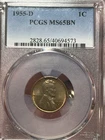 1955-D Lincoln Cent PCGS MS65BN