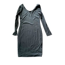 HEART & HIPS, SIZE M, BLACK, RIBBED, BODY CON, MINI DRESS