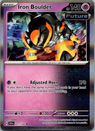 Iron Boulder 71/142 Rare Stellar Crown Pokemon Holo Near Mint