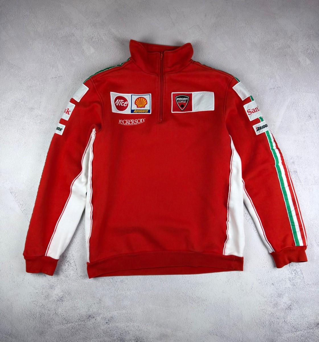 Vintage Ducati Corse Racing F-1 Quarter Zip Sweatshirt Y2K Size XL