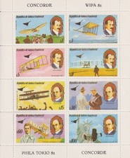 Timbres sur les Avions - Feuillet de timbres  - Neuf **