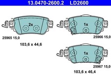 ATE ATE CERAMIC BREMSBELÄGE HINTERACHSE PASSEND FÜR NISSAN LEAF QASHQAI X-TRAIL
