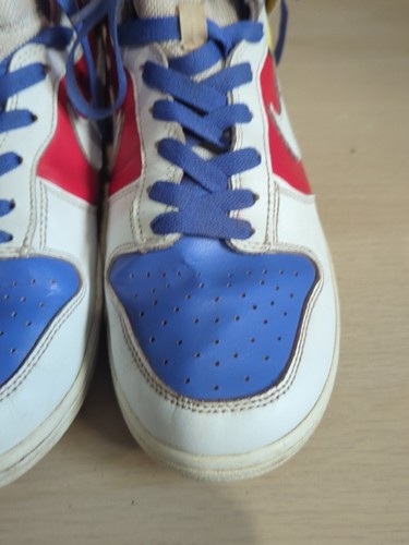 Nike Super Mario Dunk Hi Tops Custom Rot Weiß Blau UK9 Herren Basketball Trainer - Bild 15 von 17