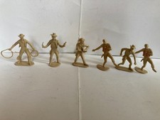 Lotto soldatini Marx Toys Roy Rogers Ranch, in plastica, alti 7 cm. 11 pezzi 