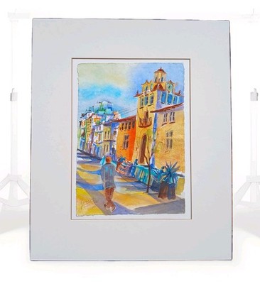 Mallorca - Original handgemaltes Aquarell von Bernhard Gerner 60x50 cm