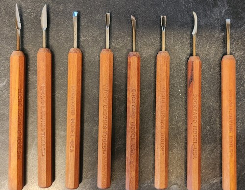 Dockyard Micro Tools Set (8 Pieces) Wood Carving & Sculpting Set - Used ...