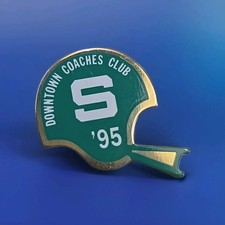 Michigan State Spartans MSU Downtown Coaches Club Lapel Pin 1995 Football Helmet