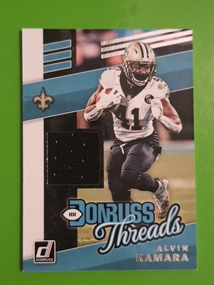 2019 Panini Donruss Threads T-21 Alvin Kamara New Orleans Saints Jersey-Card