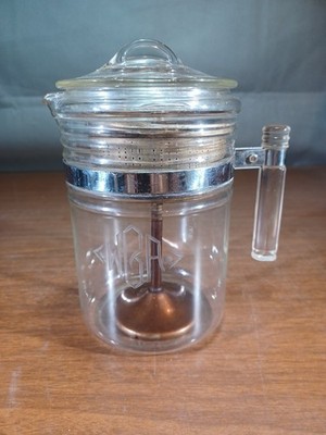 Pyrex Flameware Glass Coffee Percolator (6 Cups) #8106-C - U.S.A. 40 s 
