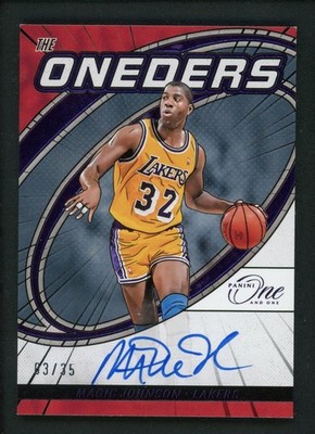 2023-24 MAGIC JOHNSON 03/35 AUTO PANINI ONE AND ONE THE ONEDERS AUTOGRAPHS