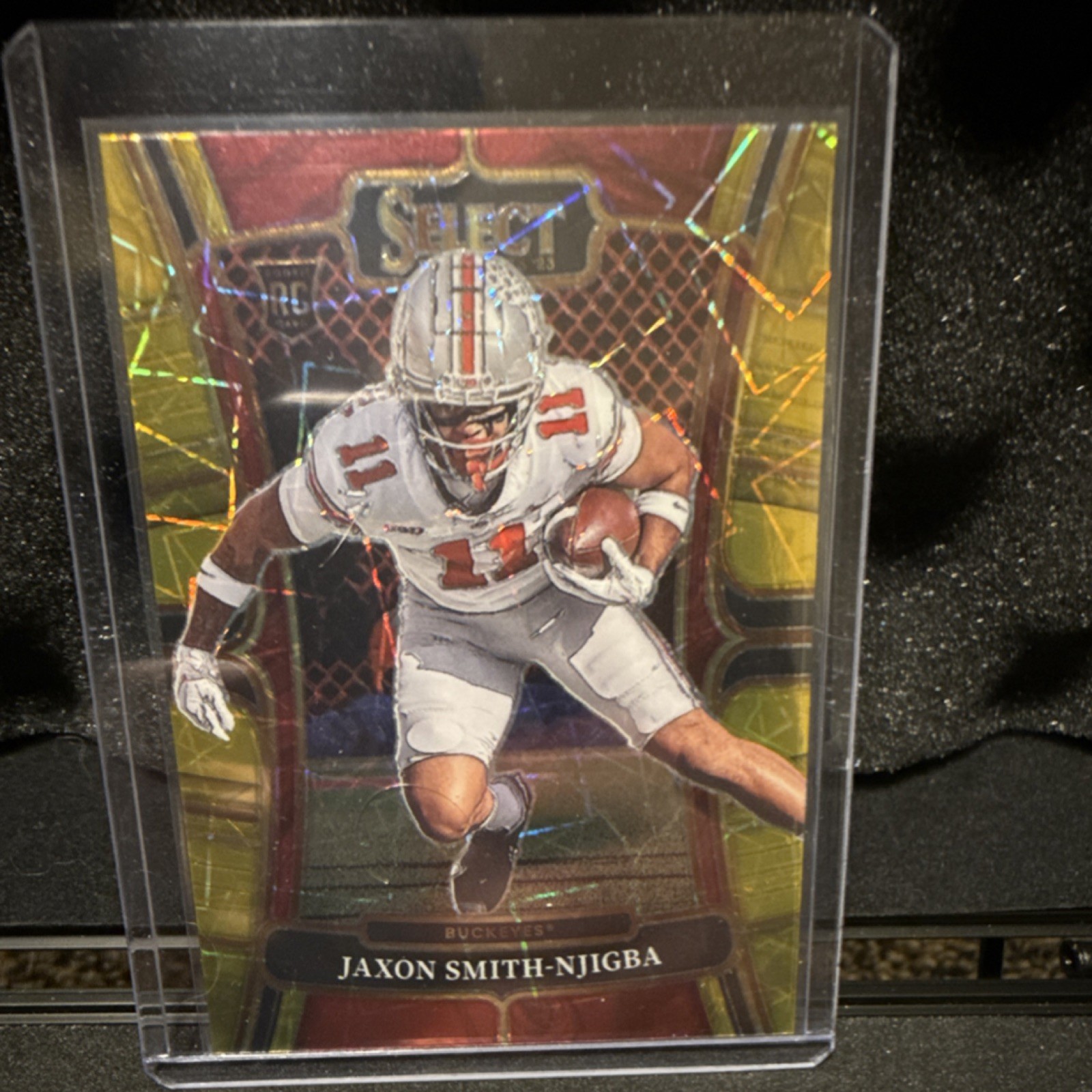 2023 Panini Select Draft Picks -Concourse Jaxon Smith-Njigba #7 Gold Lazer Prizm
