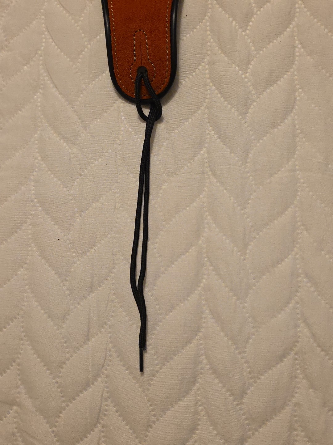 Melede Suede Leather Guitar Strap Orange Treble Clef New 