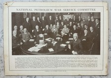 ANTIQUE WW1 PHOTOGRAPH NATIONAL PETROLEUM WAR SERVICE COMMITTEE MINES AND OIL