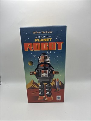 Mechanical Planet Robot Black Wind Up Toy Schylling with Box (A5)