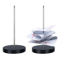 Ikosora 2 Pcs Receipt Holder Spike, 5.5inch Metal Memo Black Straight... 