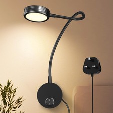Flexible Gooseneck LED Wall Reading Light 5W Wall Mounted Bedside Reading Lamp
