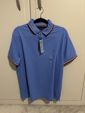 Men’s New Tommy Hilfiger Sky Blue Regular Fit Large Polo Shirt