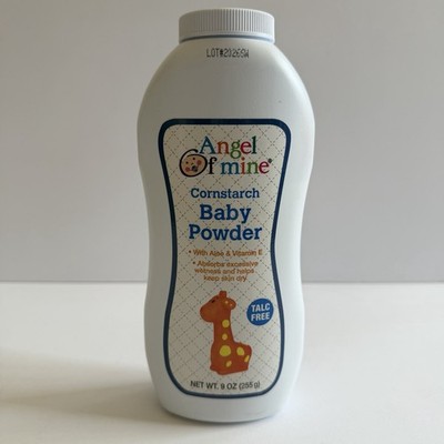 Angel Of Mine Cornstarch Baby Powder 9oz Talc Free Made In USA NEW OLD STOCK