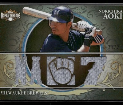 2013 Topps Triple Threads #TTR-NA1 Norichika Aoki Relics Sepia #/27