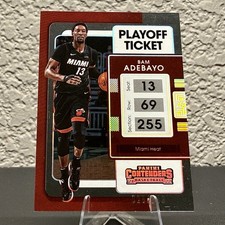 2021-22 Panini Contenders Bam Adebayo Playoff Ticket  #43 Miami Heat /249