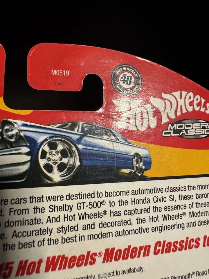 Hot Wheels Modern Classics #12/15 '67 Shelby GT-500 ROJO (colgador) Foto 2 de 2