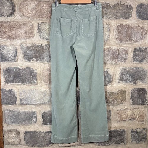 Faherty Womens Size 28 Green High Rise Wide Leg Utility Pants Trousers Casual - Picture 5 of 12