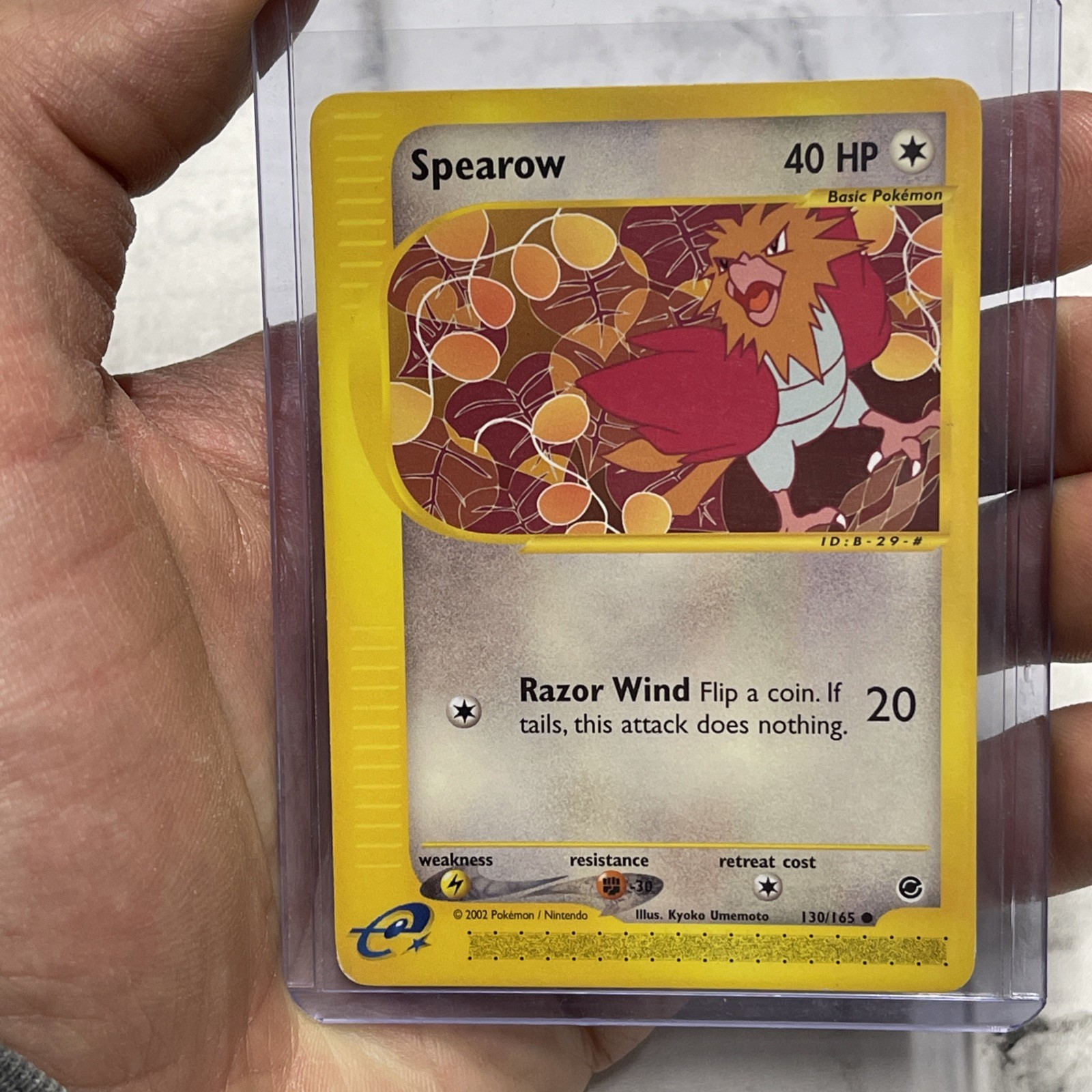 Pokemon TCG Spearow 130/165 Expedition Base Set Regular Vintage Card 2002 NM