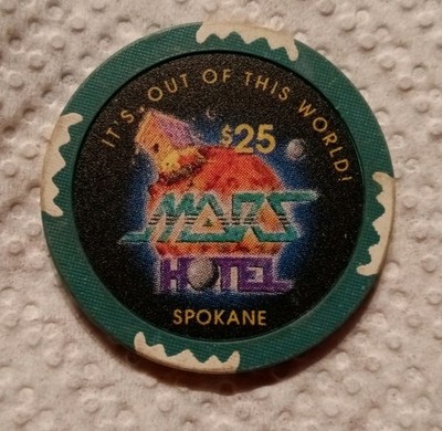 Mars Hotel Casino $25 Poker Casino Chip- Spokane Wa- OBSOLETE Gambling