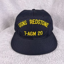 USNS Redstone Apollo Mission Hat Cap Navy Made In USA Vintage