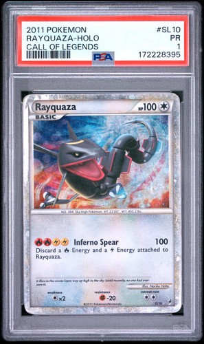 Rayquaza graded PSA 1 for sale on eBay