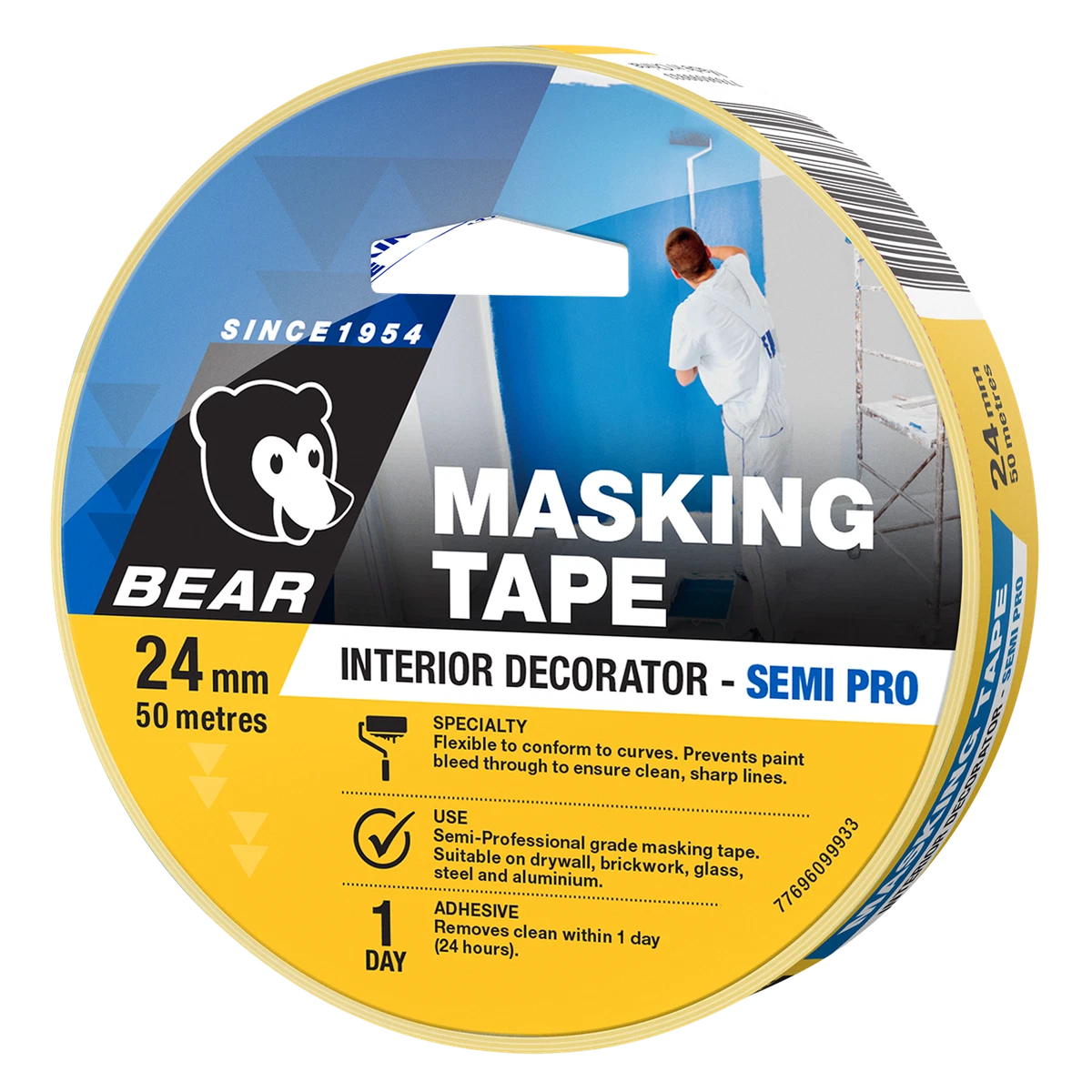 Bear 24mm x 50m Interior Decorator Masking Tape - 24mm